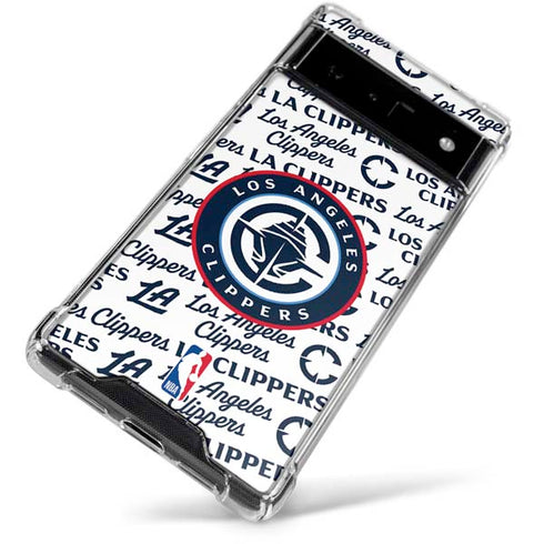 NBA Los Angeles Clippers Blast Text Google Pixel 6 Clear Case